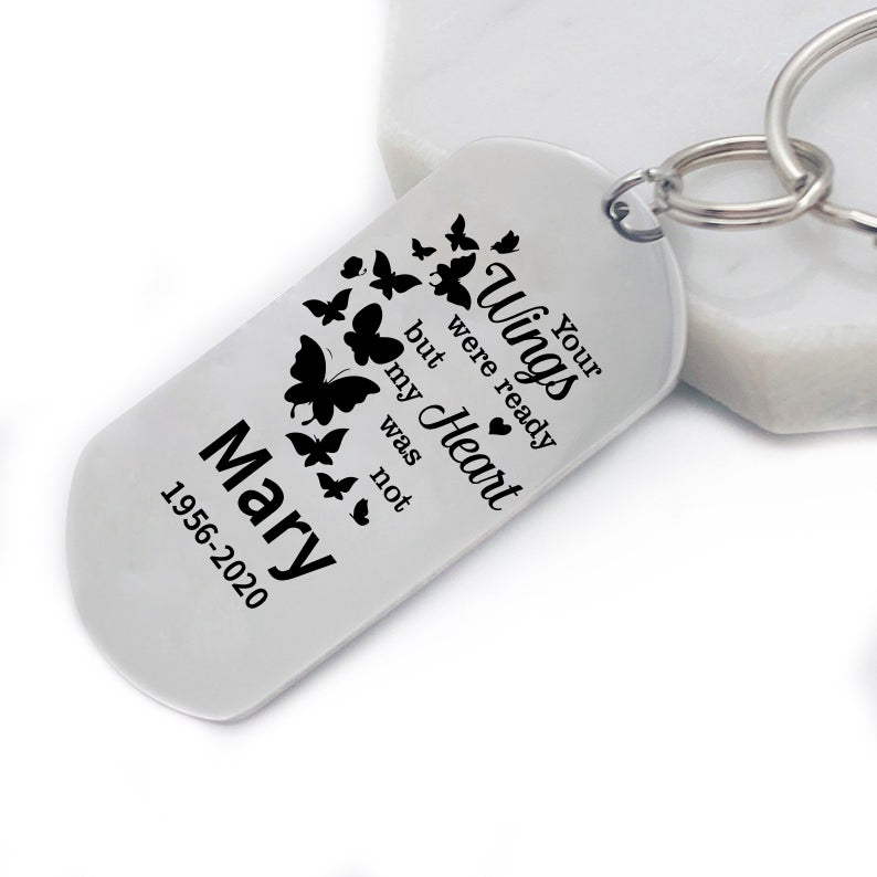 Personalized Engraved Silver Keychain-3