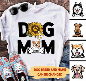 Personalized T-shirt - Sunflower Dog Mom