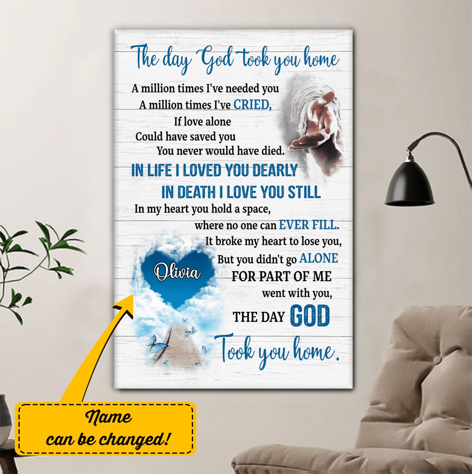 The Day God Took You Home Personalized Poster