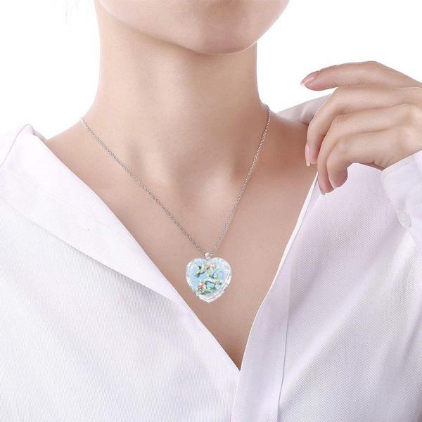 Elegant Hummingbird Crystal Pendant Ring for Women