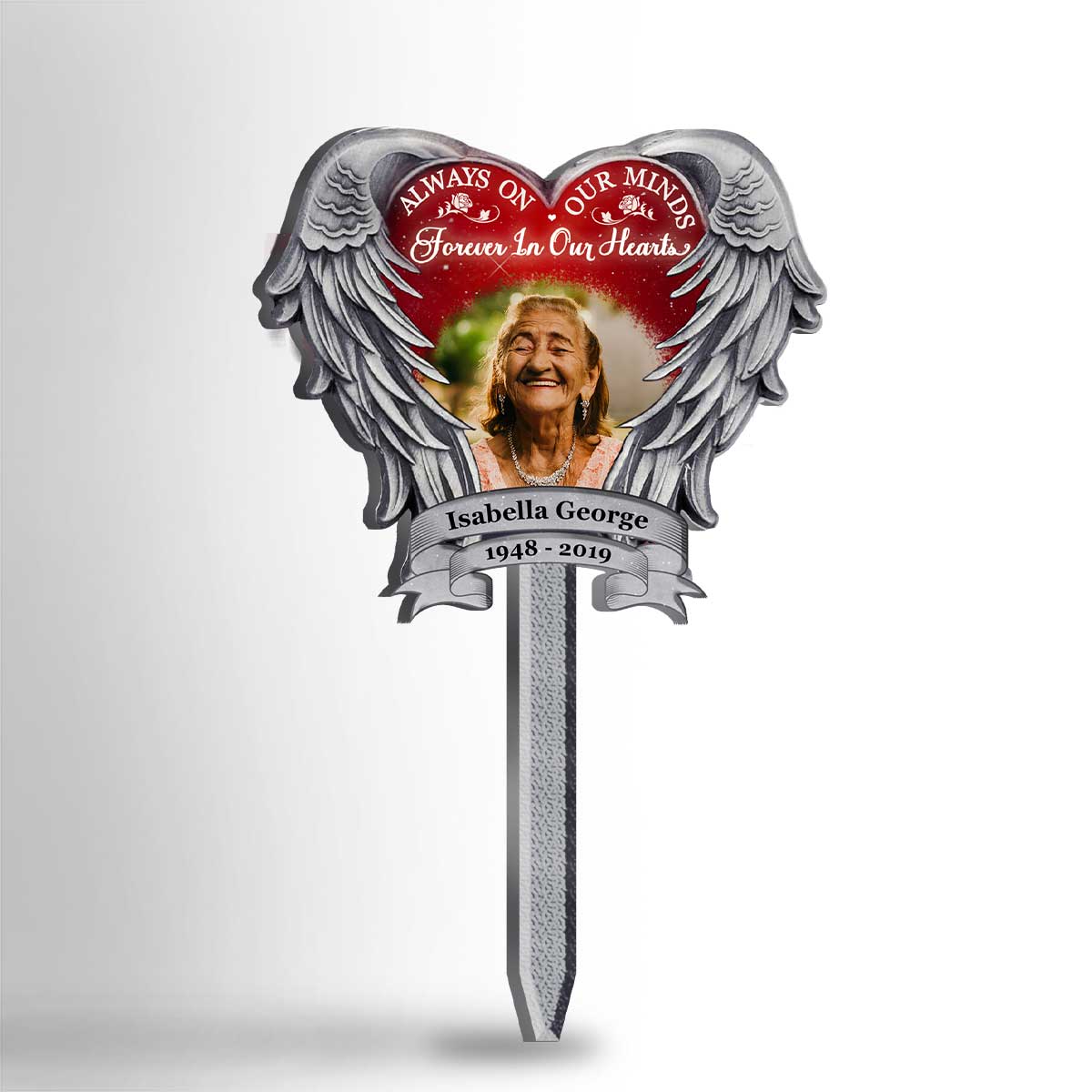 Forever In Our Hearts Personalized Acrylic Garden Stake