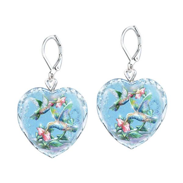 Elegant Hummingbird Crystal Pendant Ring for Women