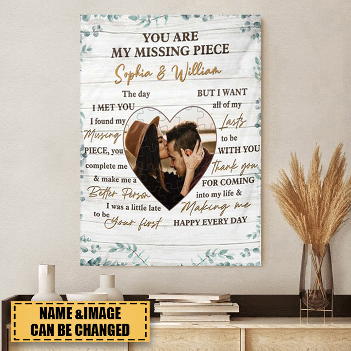 You Are My Missing Piece Couple Gift Personalized Poster