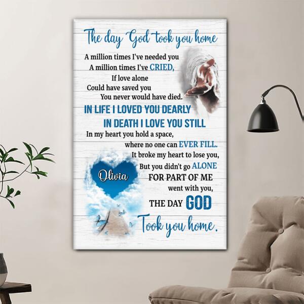 The Day God Took You Home Personalized Poster