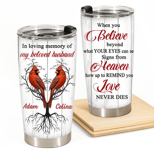 In Loving Memory Of My Beloved Husband Personalized Tumbler