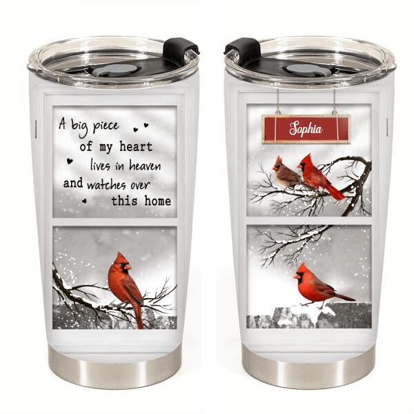 A Big Piece Of My Heart Lives In Heaven Personalized Tumbler