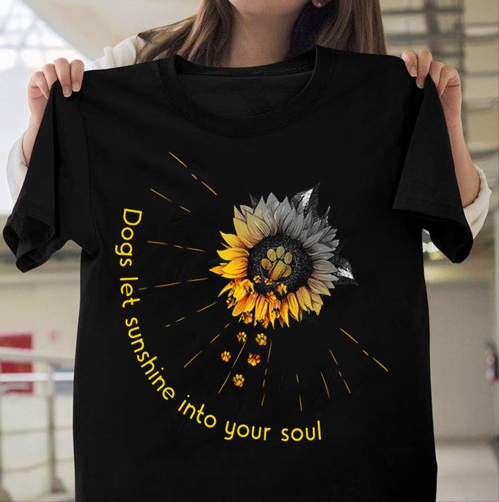 Dog Lover Botanical Sunflower T-Shirt