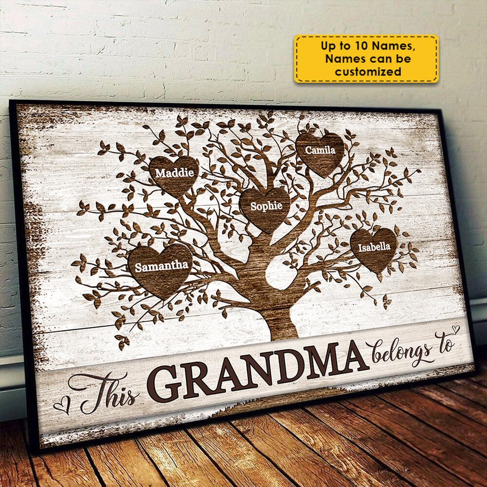 This Grandma Belongs To - Personalized Horizontal Poster