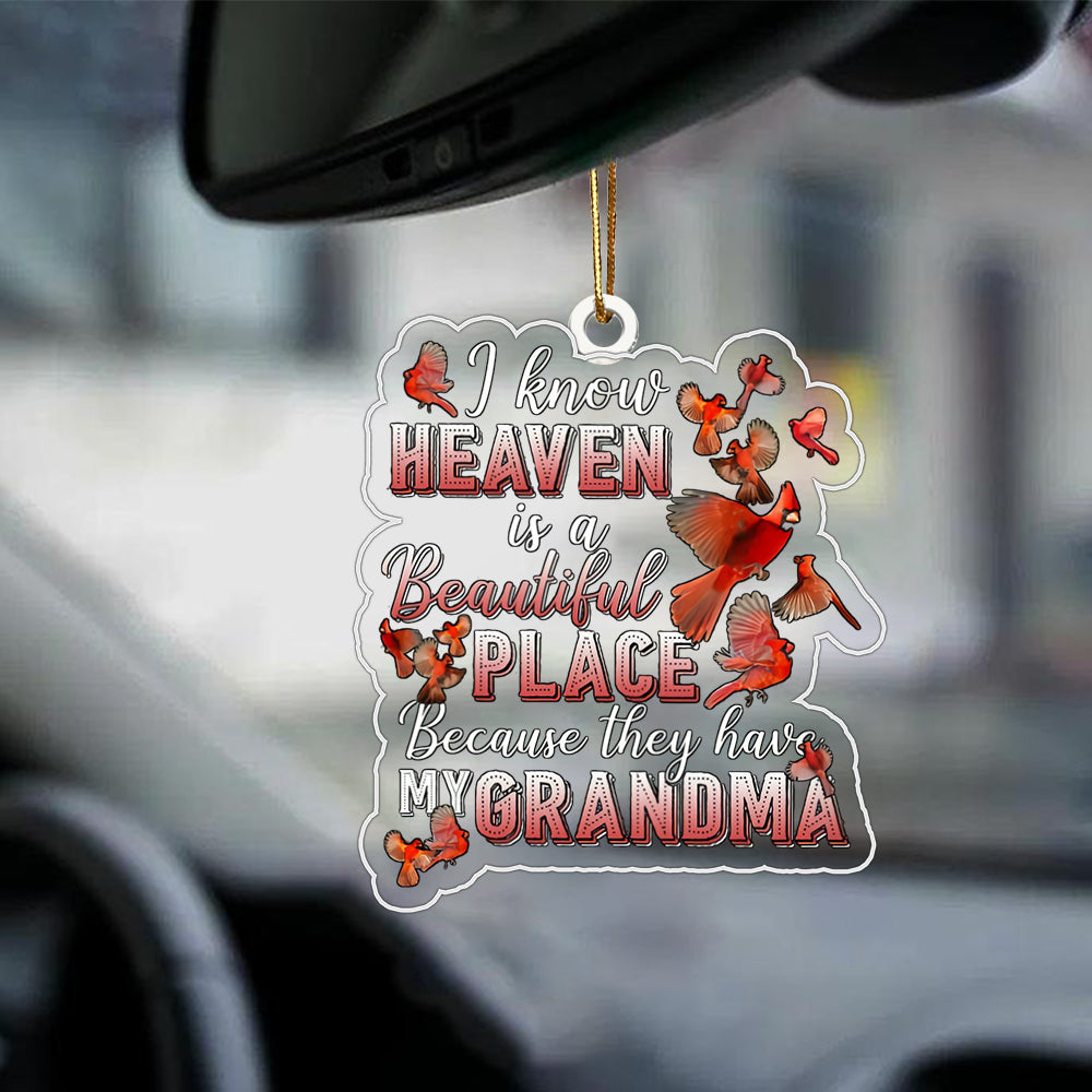Memorial Cardinal Car Ornament