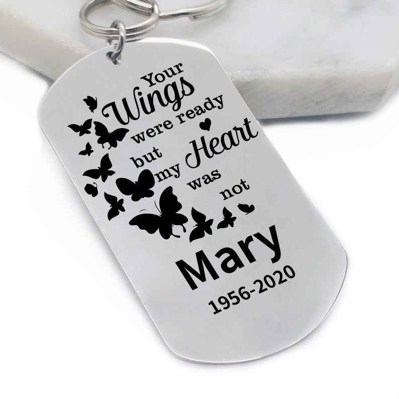 Personalized Engraved Silver Keychain-3