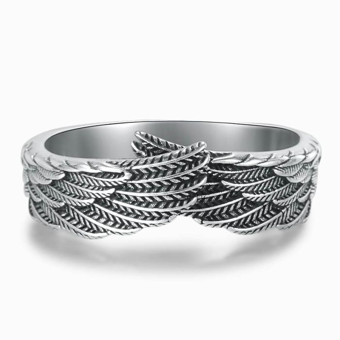 Personalized Name Angel Wing Ring