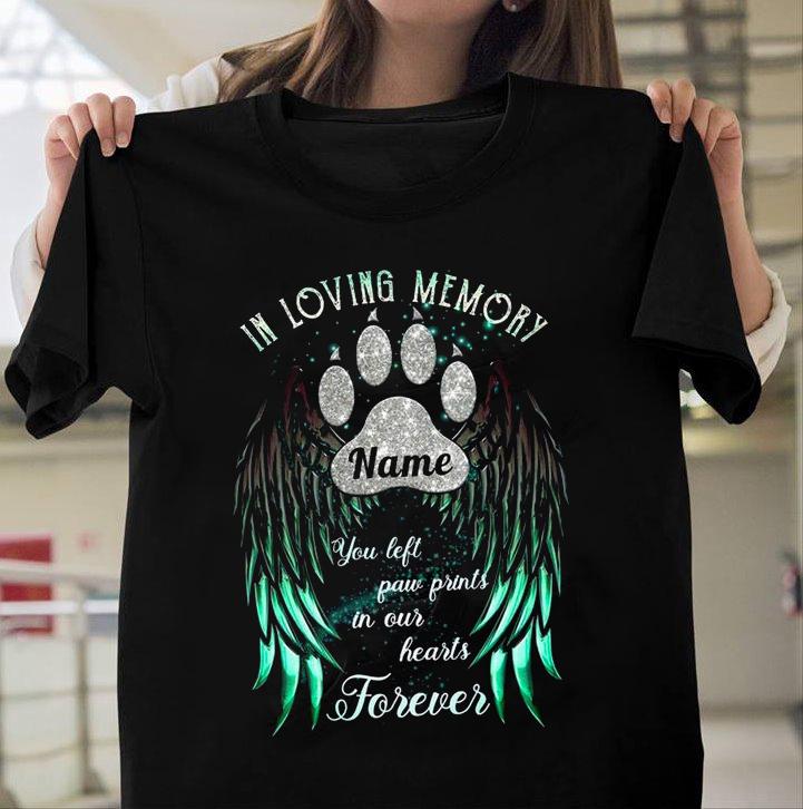 Personalized In Our Hearts Forever Dog Lovers T-shirt