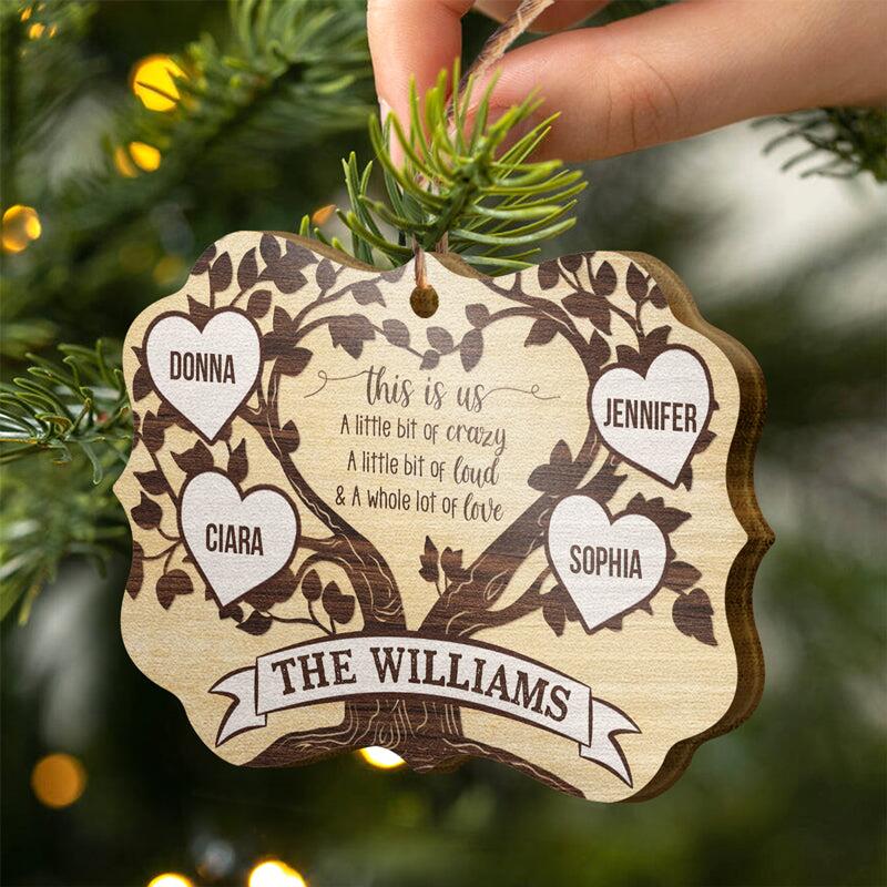 This Is Us Family Tree - Gift For Family - Personalized Custom Wooden Ornament