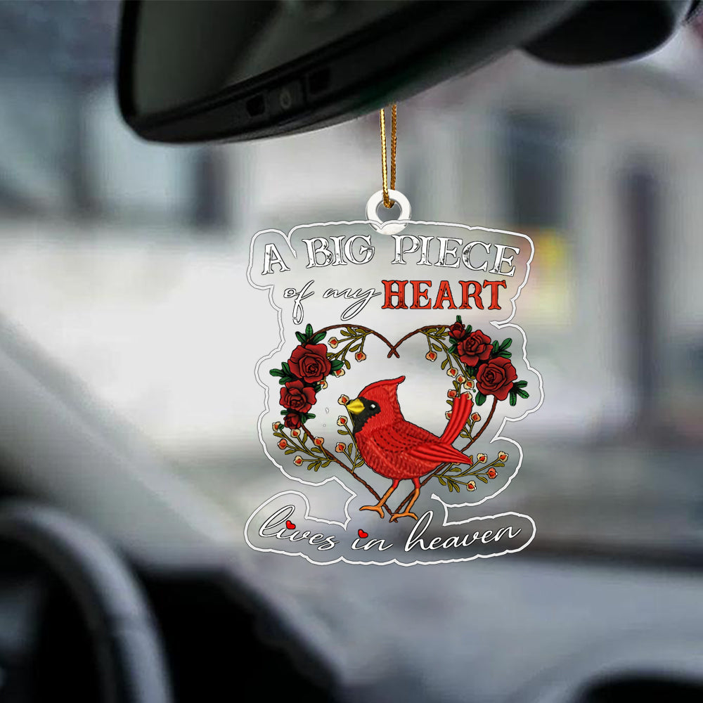 Memorial Cardinal Car Ornament