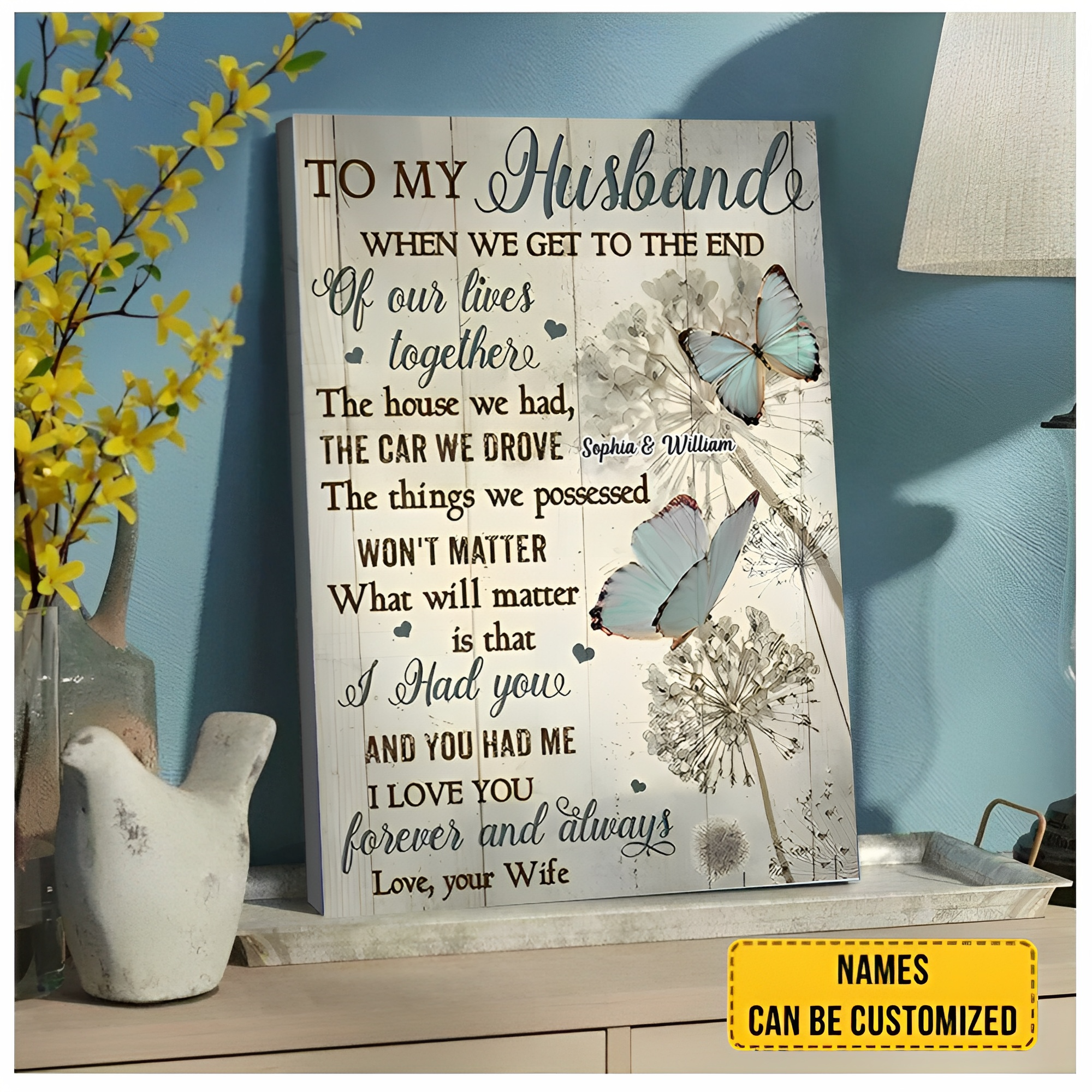 When We Get To The End Of Our Lives Together-Personalized Canvas
