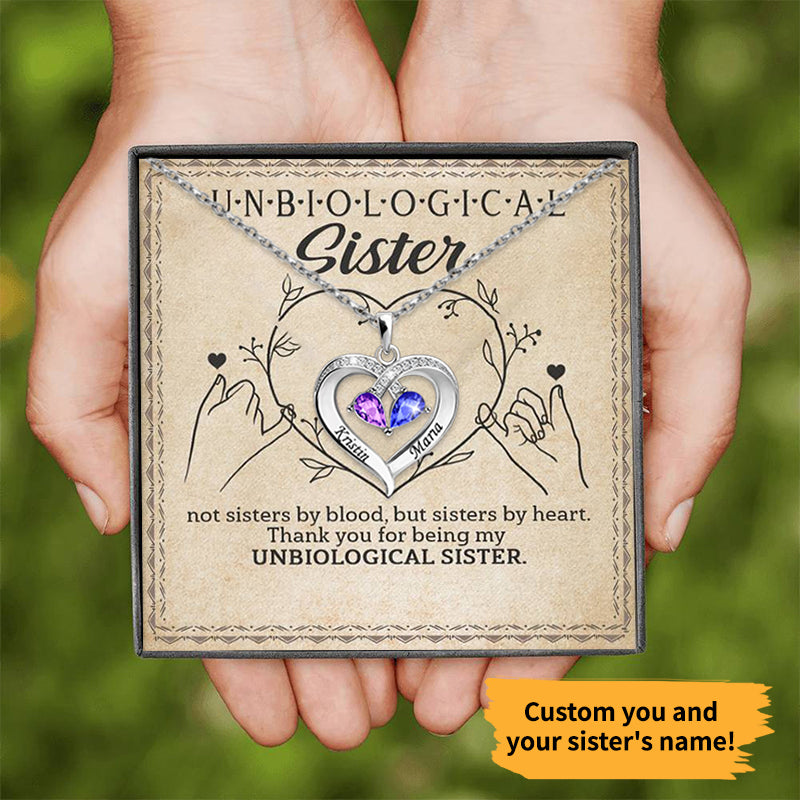 Not Sister By Blood Personalized Necklace