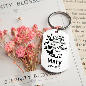 Personalized Engraved Silver Keychain-3