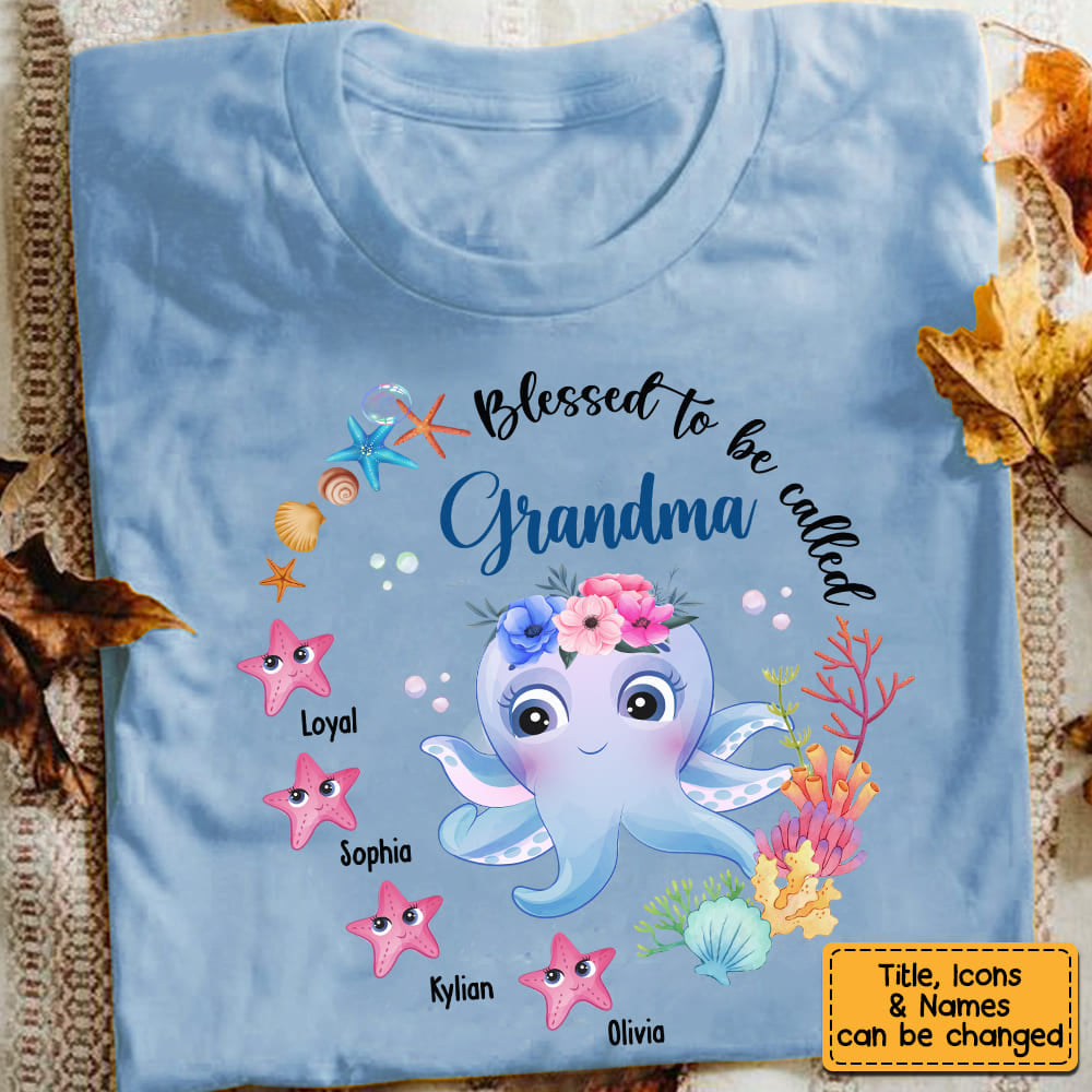 Blessed To Be Called Grandma Sea Animals Shirt