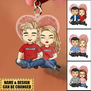 I'm Thankful To Have You In My Life - Couple Personalized Keychain