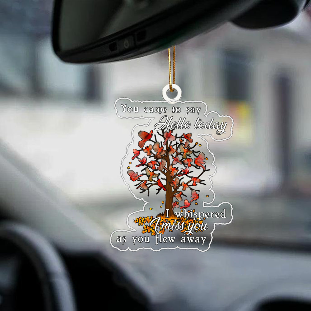 Memorial Cardinal Car Ornament
