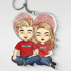 I'm Thankful To Have You In My Life - Couple Personalized Keychain