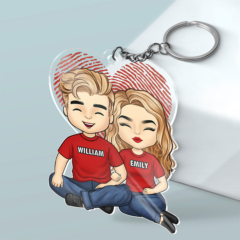 I'm Thankful To Have You In My Life - Couple Personalized Keychain
