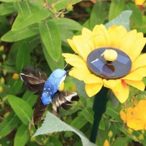 (Early Mother's Day Hot Sale)Solar Dancing Hummingbird With Sunflower