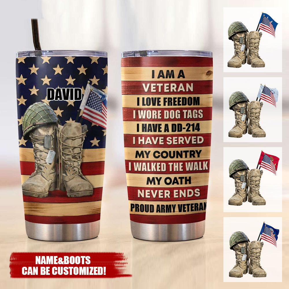 Personalized Military Tumbler Cup