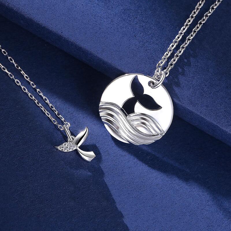 Sea And Whale Necklace-Mother&Daughter 👩👧 Forever Linked Together