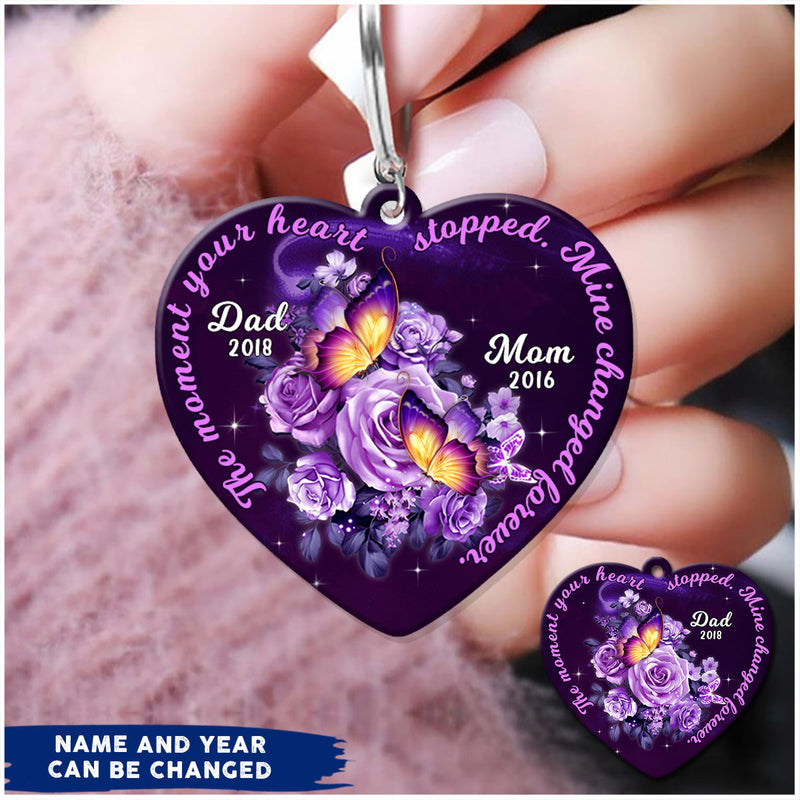 The Moment Your Heart Stopped Personalized Keychain