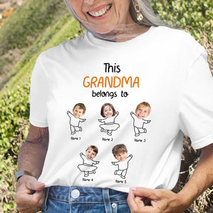Personalized This Mom Grandma Belongs To Kids T-shirt, Gift For Mom Mother's Day