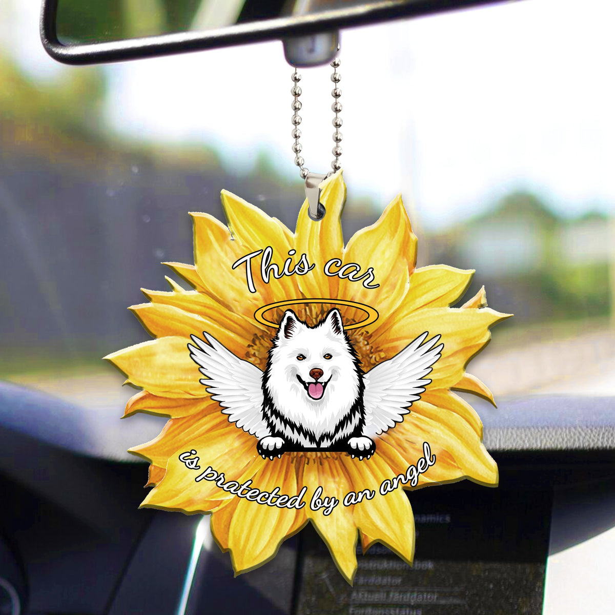 American Eskimo Car Ornament