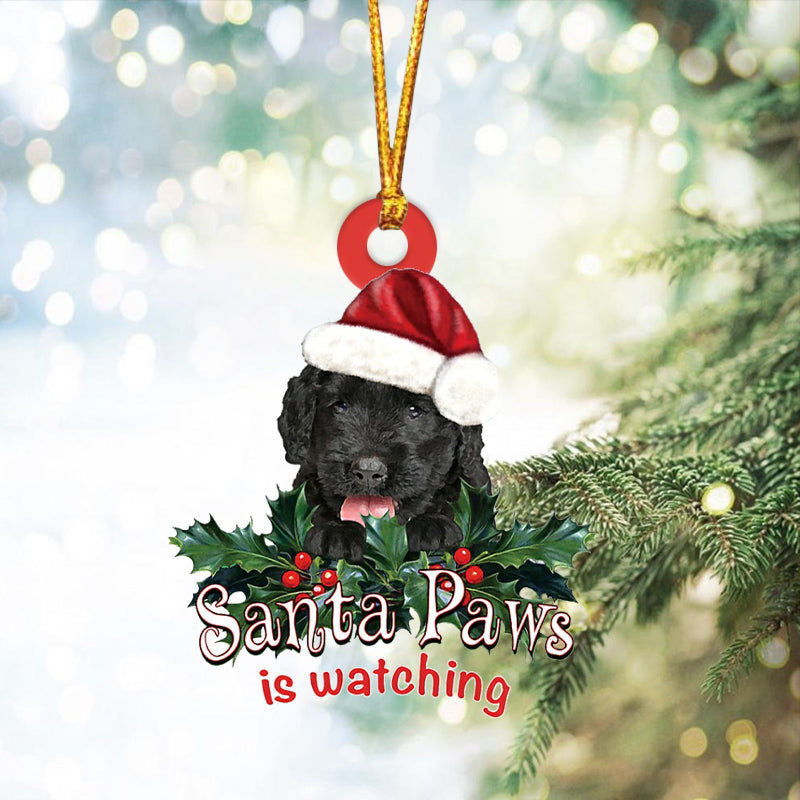 BLACK Russian Terrier Christmas Car Ornament