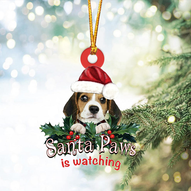 BLACK TRICOLOR Beagle Christmas Car Ornament