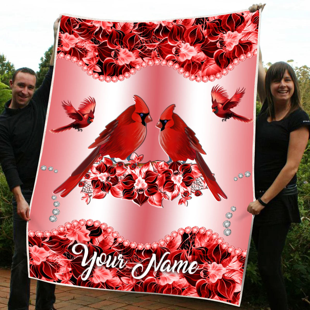 Custom Name Cardinal 3D All Over Printed Blanket