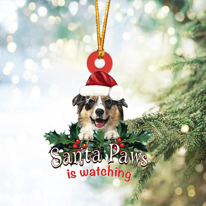 BLUE MERLE Australian Shepherd Christmas Car Ornament