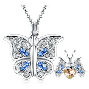 Butterfly Picture Locket Necklace