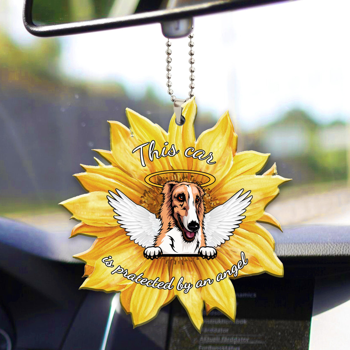 Borzoi1 Car Ornament