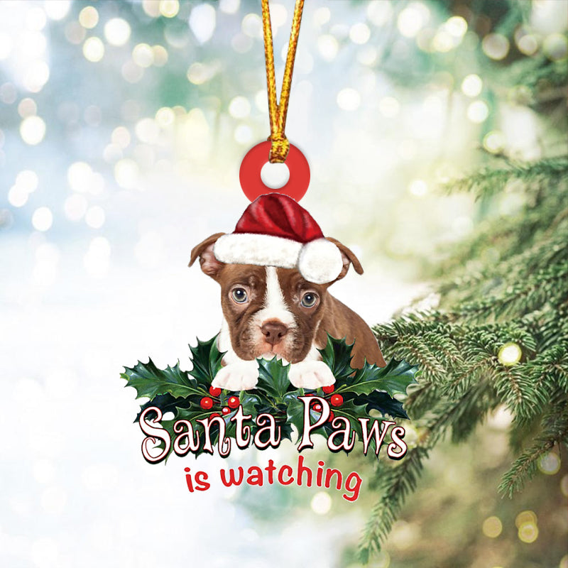 Boston Terrier 1 Christmas Car Ornament