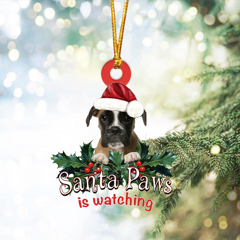 Boxer 2 Christmas Car Ornament