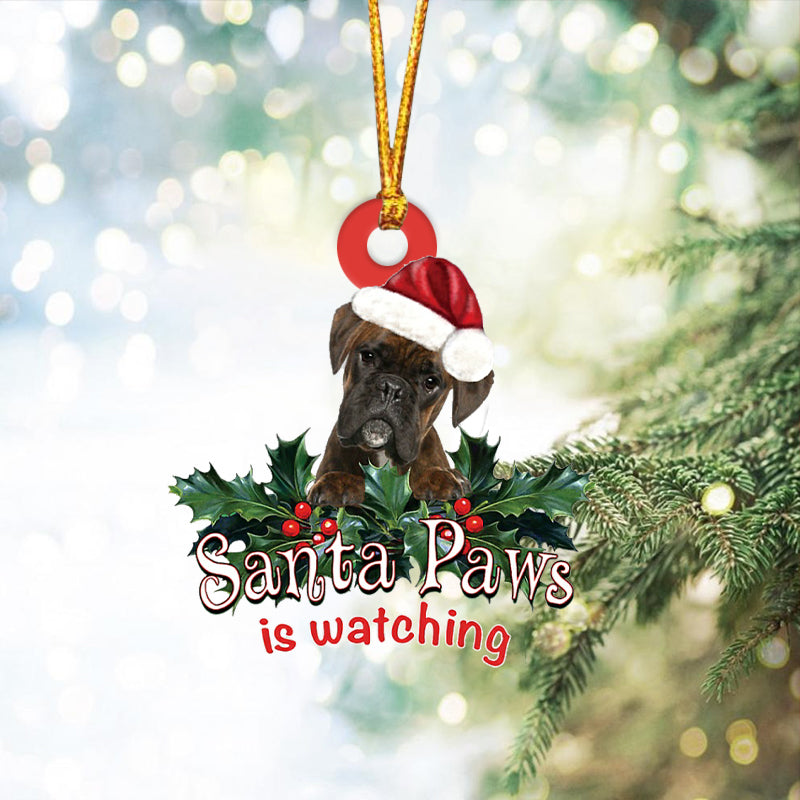 Boxer 3 Christmas Car Ornament