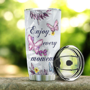 Butterfly Enjoy Moment Personalized Tumbler