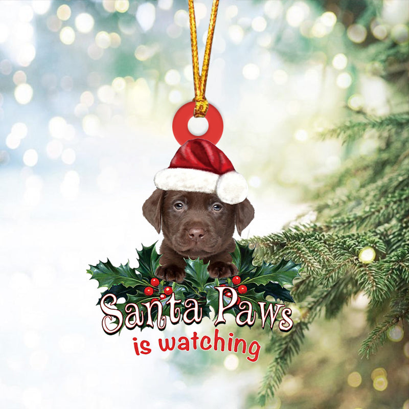 CHOCOLATE Labrador Christmas Car Ornament