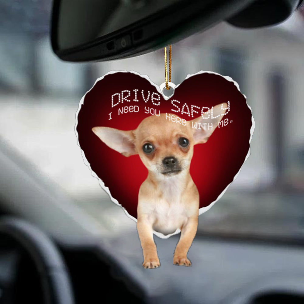 Chihuahua Drive Safely Car Ornament