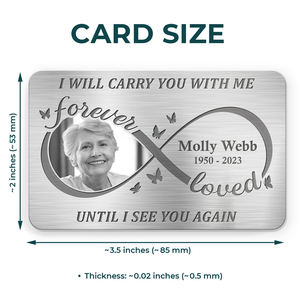 Custom Photo Always On My Mind Forever In My Heart - Memorial Personalized Wallet Card