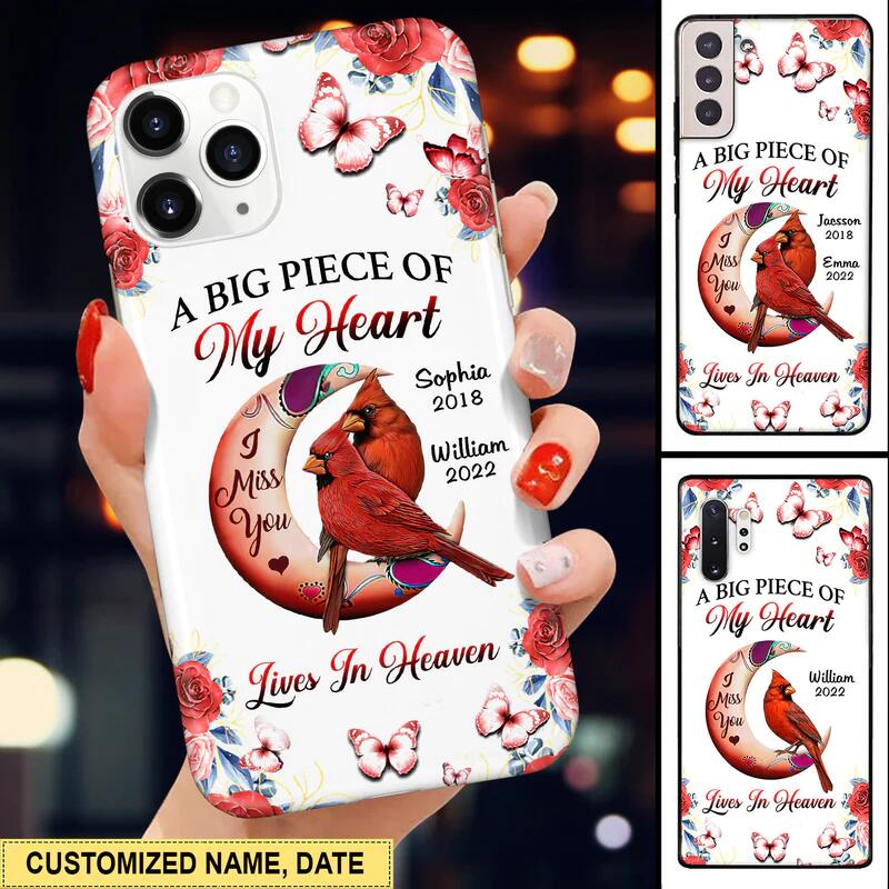 Memorial Cardinal Dad & Mom, Personalized Phone case