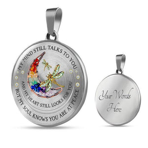 My Mind Talks To You Personalized Necklace With Back Engraving