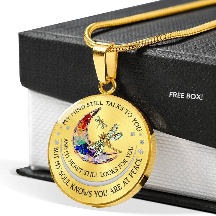 My Mind Talks To You Personalized Necklace With Back Engraving