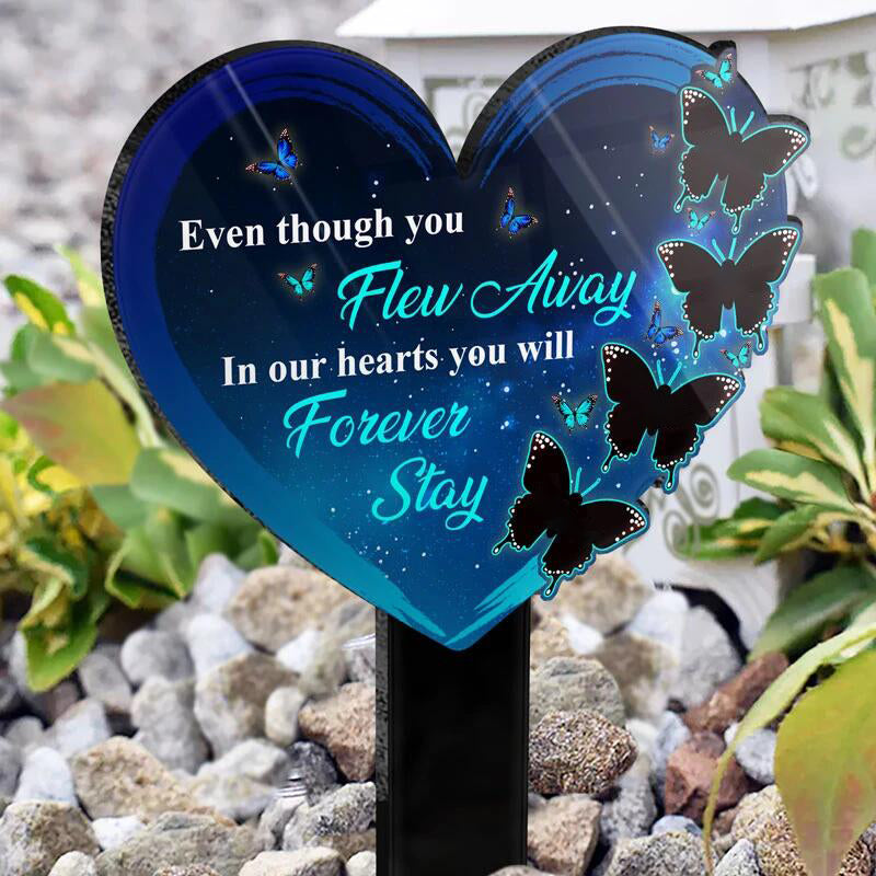 In Our Hearts You Will Forever Stay-Acrylic Plaque Stake