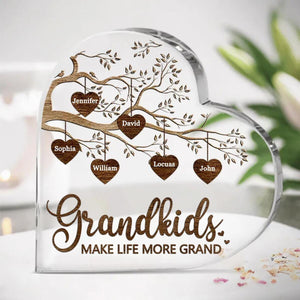 Grandkids Make Life More Grand - Family Personalized Acrylic Plaque